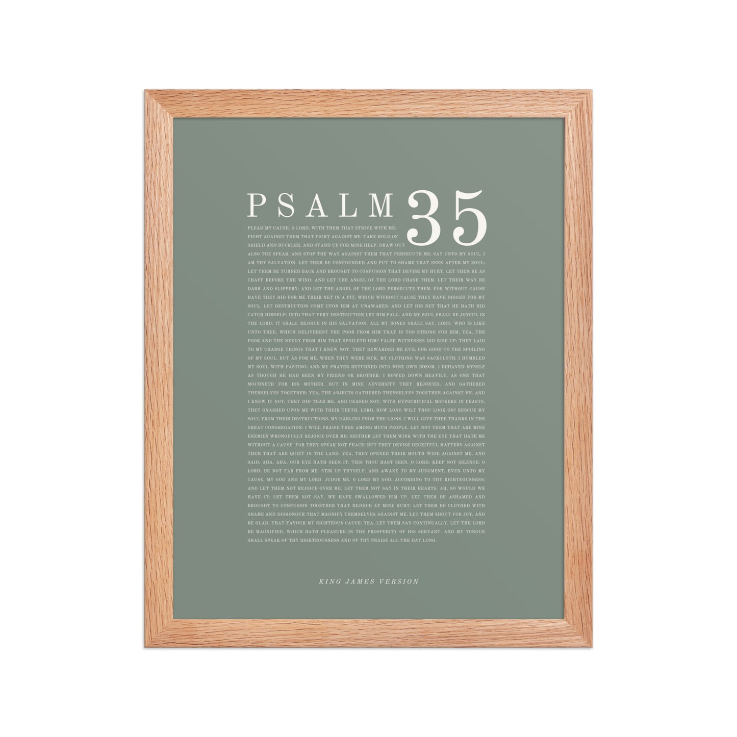Psalm 35 Full Chapter Wall Art | Complete Scripture Print