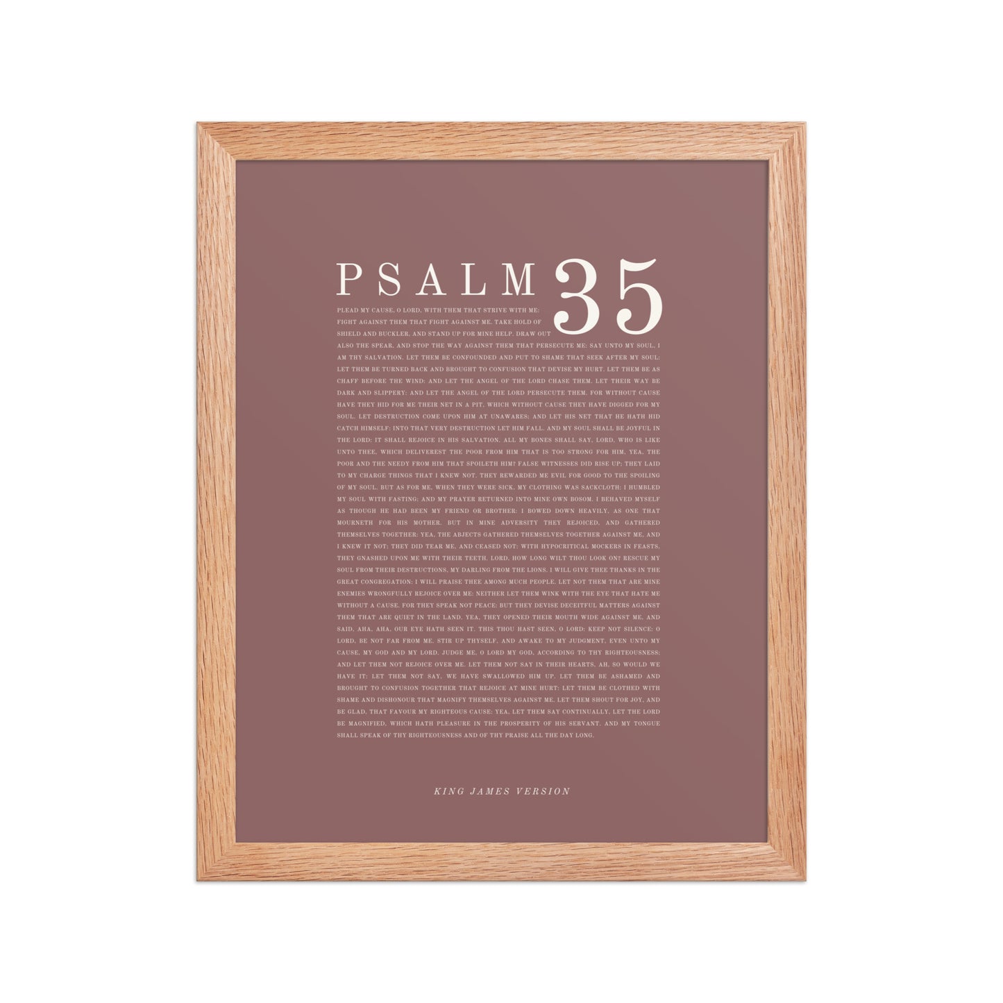 Psalm 35 Full Chapter Wall Art | Complete Scripture Print