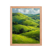 He Left the 99 Jesus and lamb Christian wall art in a framed poster studio mockup.