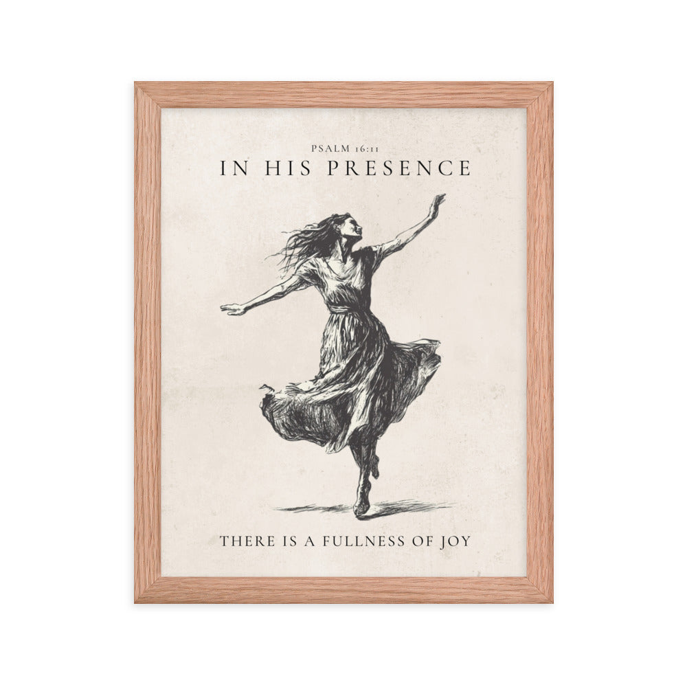 Psalm 16:11 Dancer Art On Beige Background  