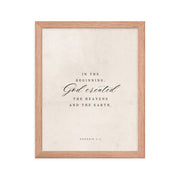 Genesis 1:1 White 11x14