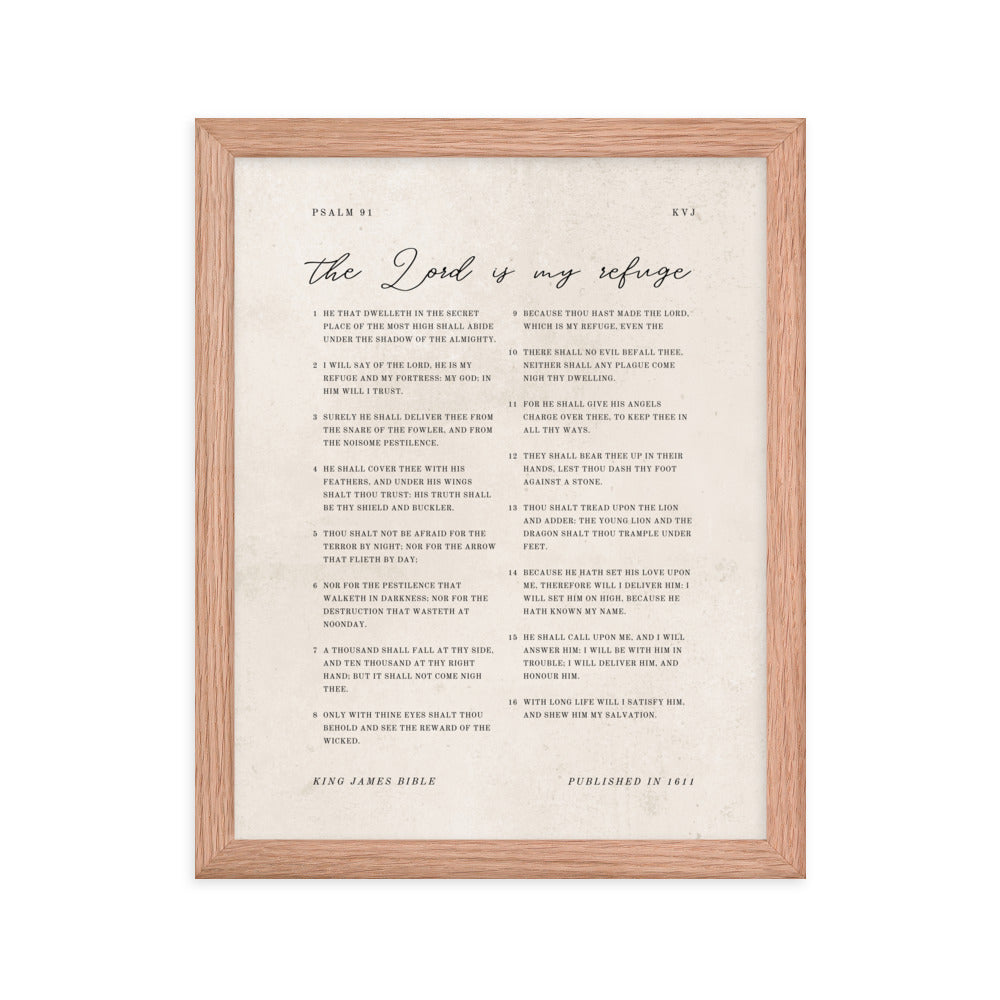 Psalm 91 KJV Entire Chapter On Beige  