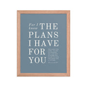 Jeremiah 29:11 Warm Blues Slate Gray 11x14