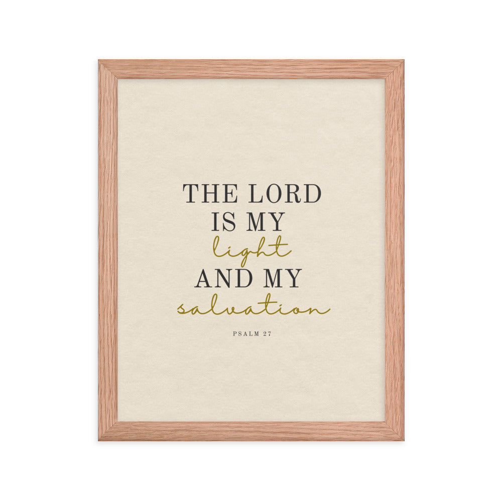Psalm 27 Quote On light Background 11x14