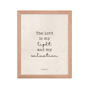 Psalm 27 Quote In Print And Script Lettering On Beige  