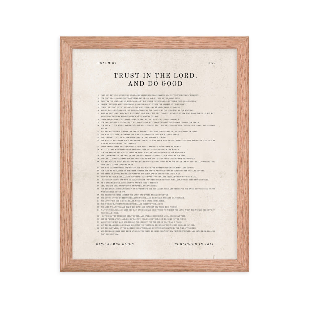 Psalm 37 Entire Chapter On Beige  