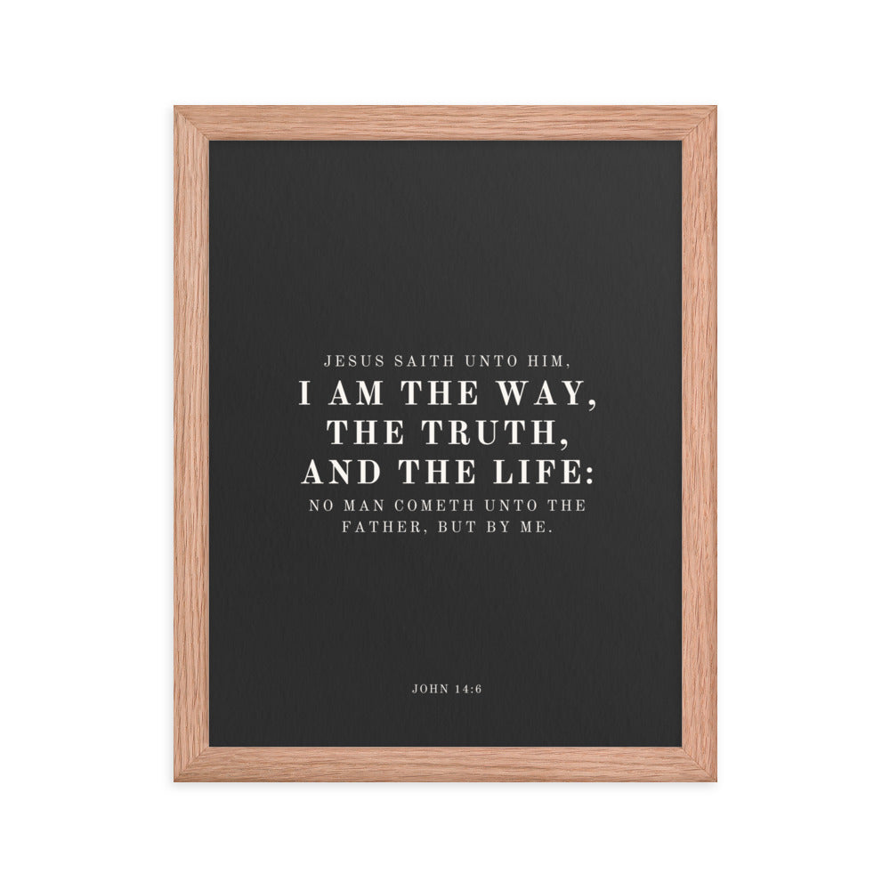 John 14:6 Black 11x14