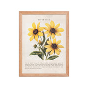 Psalm 37 1-4 Vintage Colorful Floral On Beige Background  