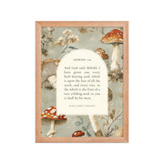 Genesis 1:29 Botanical Mushrooms Background  