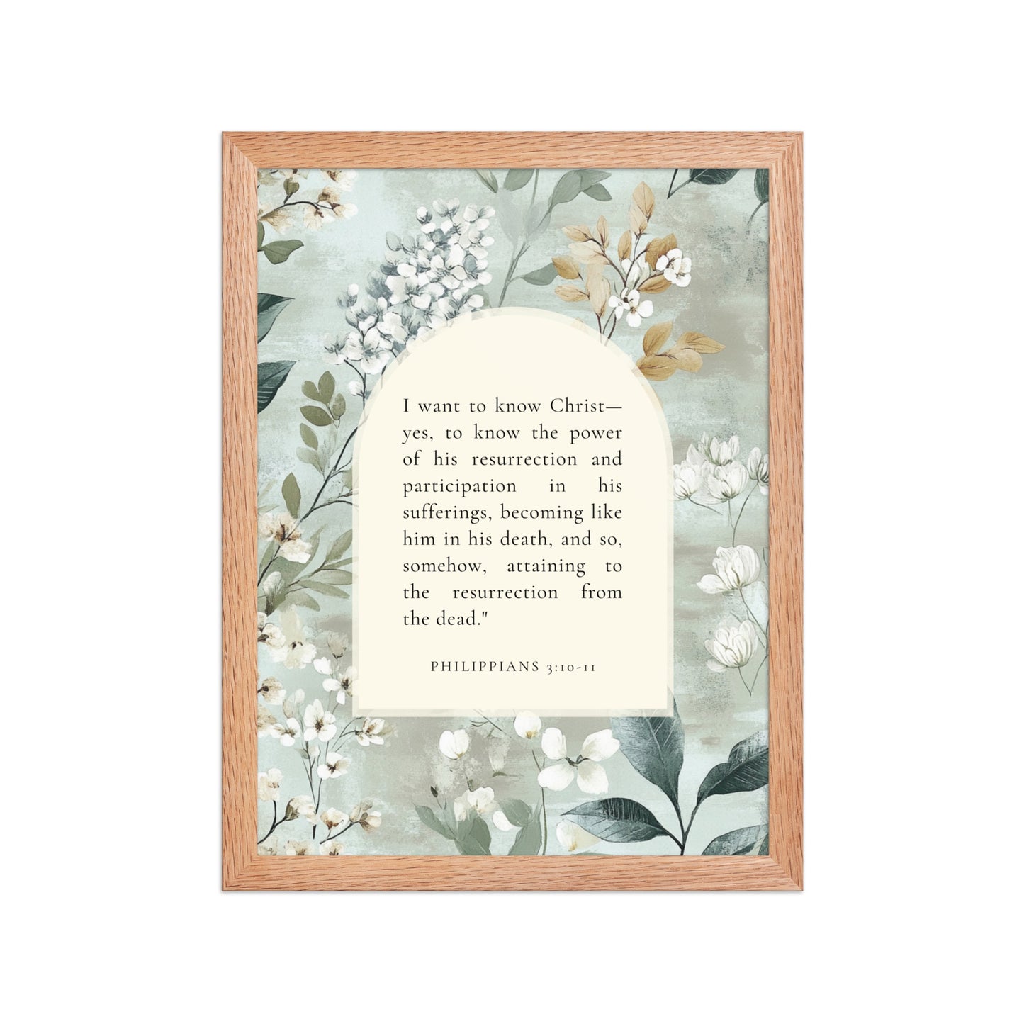 Philippians 3:10-11 –  Vintage Flower Arche  