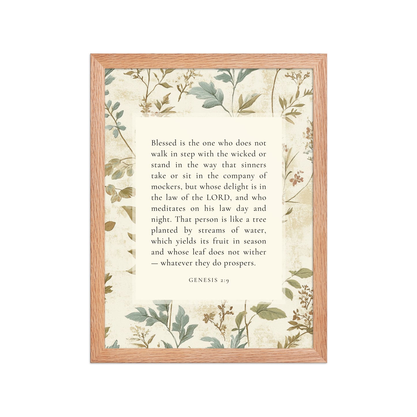 Genesis 2:9 - Botanic Floral Background  