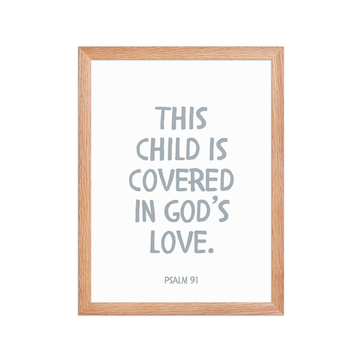 Psalm 91 Verse - A Soft Nursery Wall Art Print