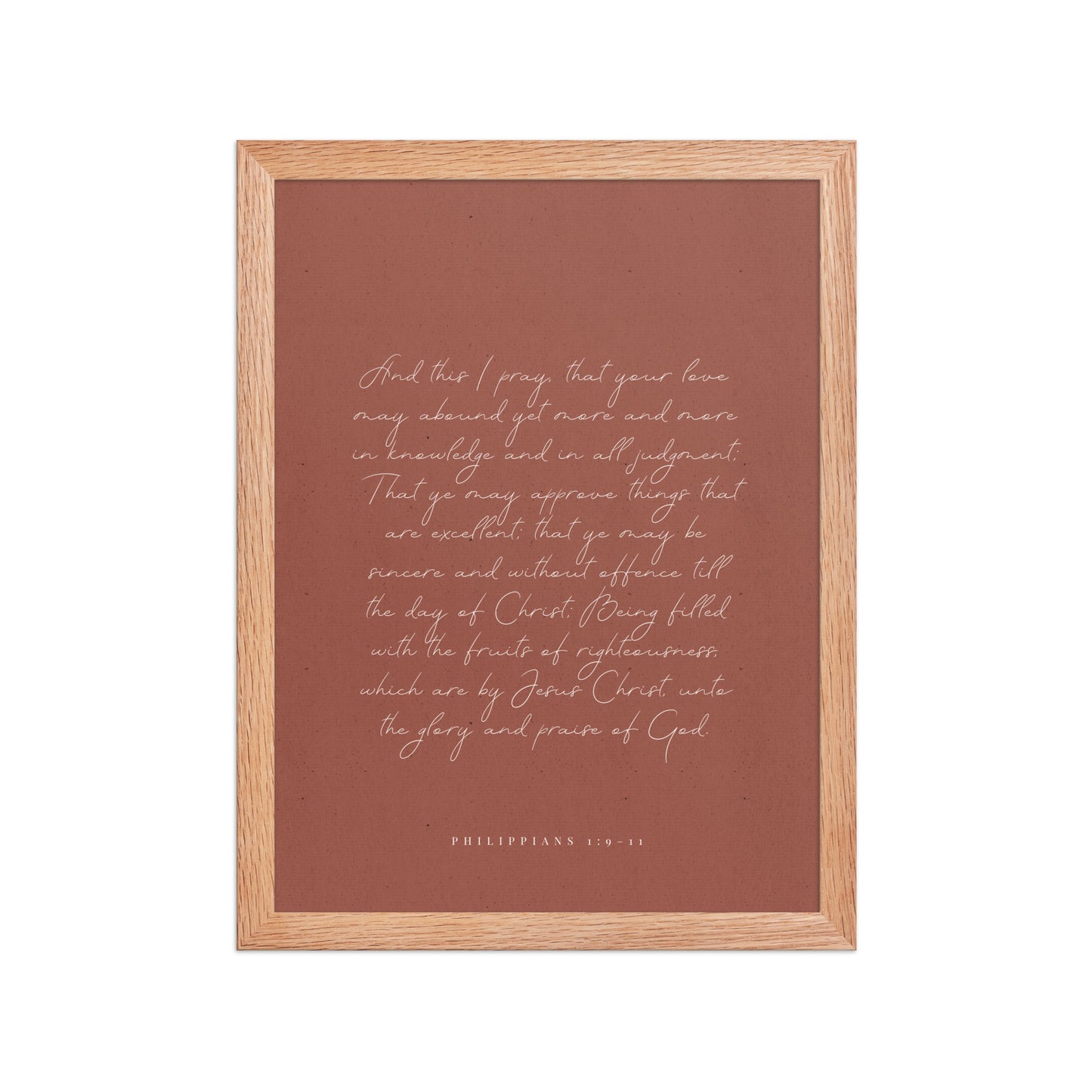 “Abound in Love” – Philippians 1:9–11 KJV Scripture Wall Art