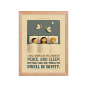 Psalm 4:8 Nursery Wall Art    Unframed Matte Paper / 8″×10″-Unframed Matte Paper / 11″×14″-Unframed Matte Paper / 12″×16″-Unframed Matte Paper / 12″×18″-Unframed Matte Paper / 16″×20″ 