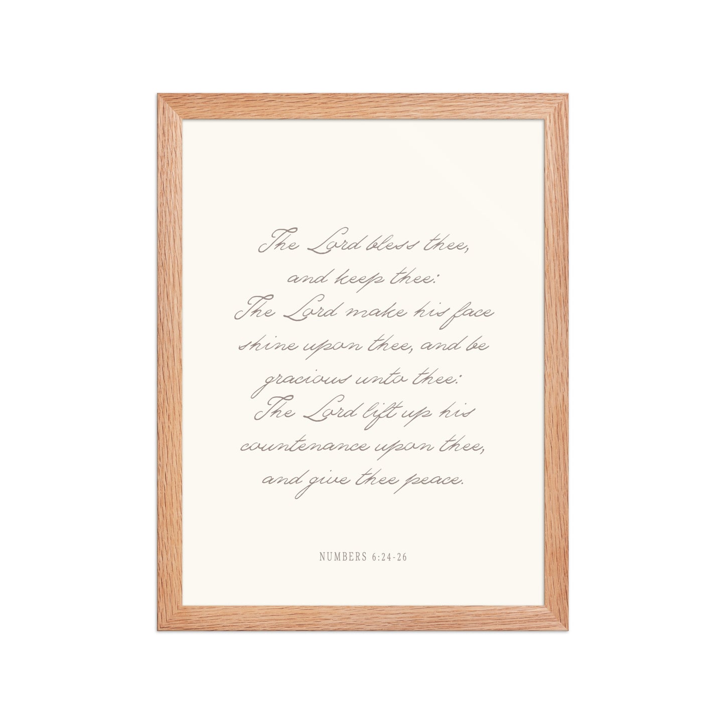 "The Lord Bless You" Numbers 6:24-26 Art | Available in 3 Colors