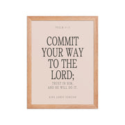 Commit Your Way: Psalm 37:5 Premium Matte Bible Verse Art