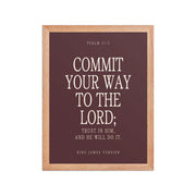 Commit Your Way: Psalm 37:5 Premium Matte Bible Verse Art