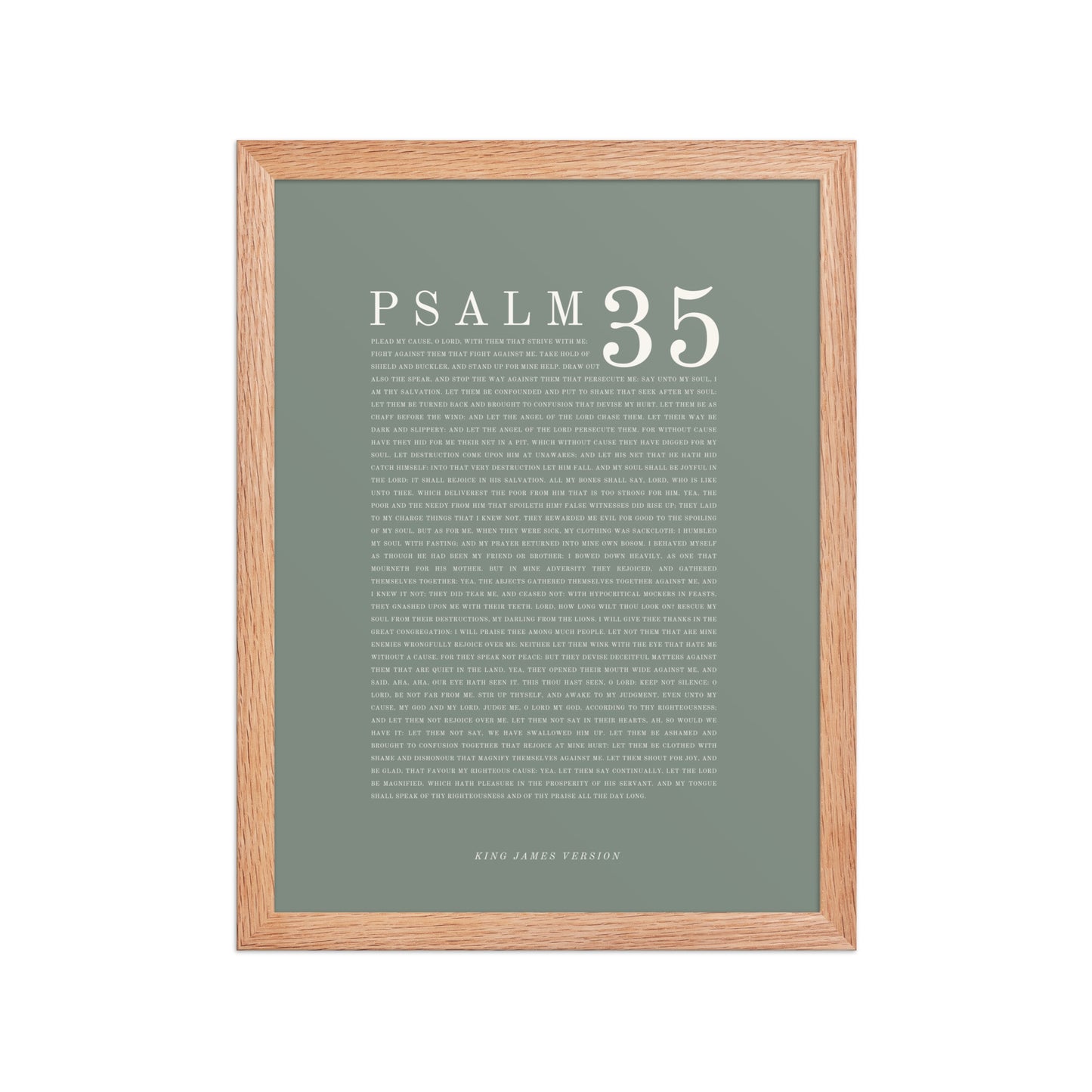 Psalm 35 Full Chapter Wall Art | Complete Scripture Print