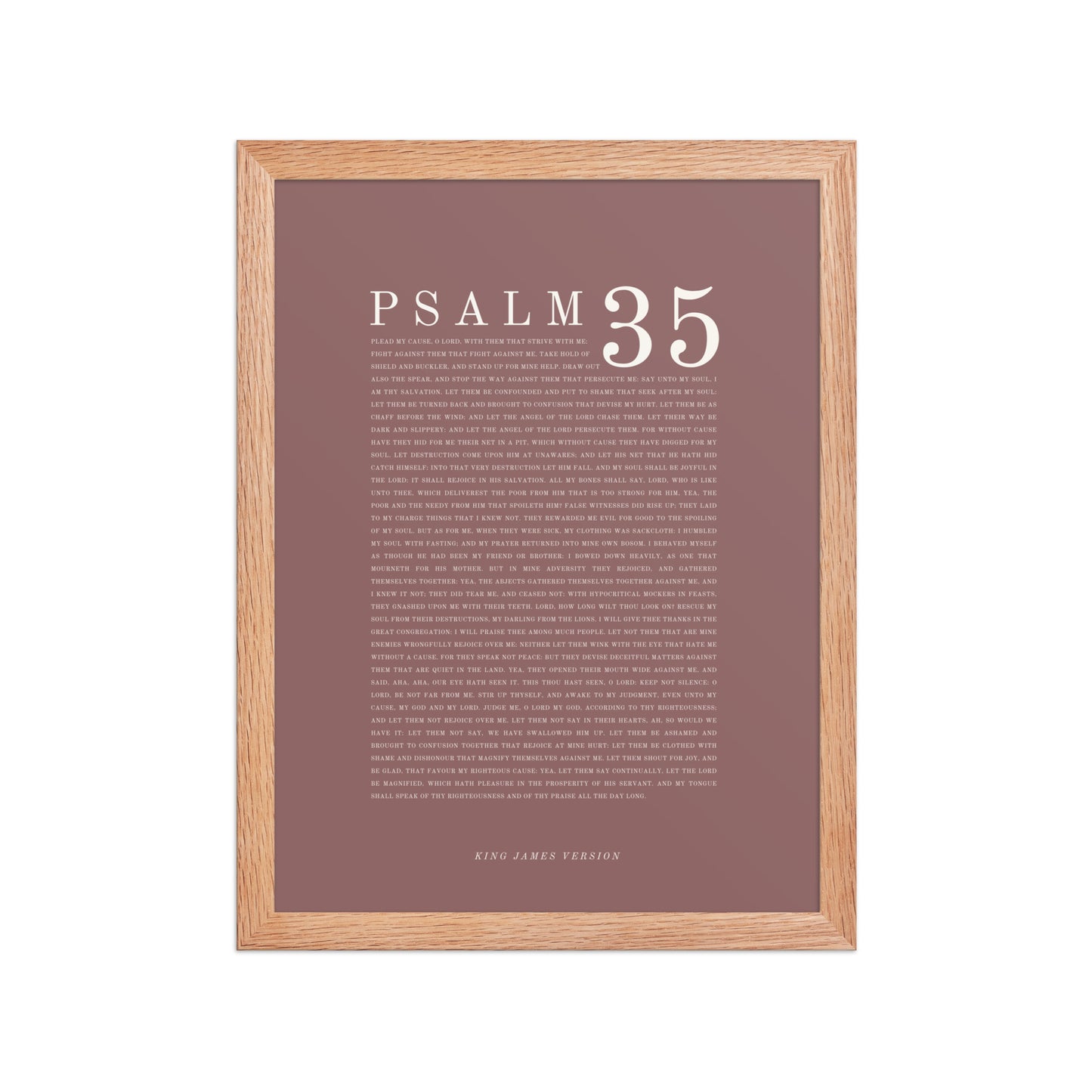 Psalm 35 Full Chapter Wall Art | Complete Scripture Print