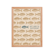 Get Used To Different Christian wall art — Matte Red Oak Frame / 12″×16″ portrait mockup