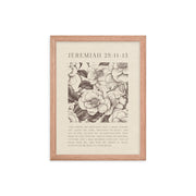 Jeremiah 29:11 - Floral On Beige  