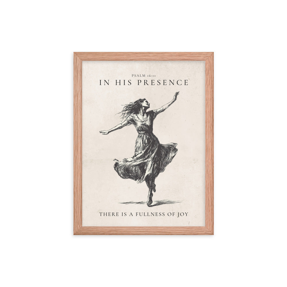 Psalm 16:11 Dancer Art On Beige Background  