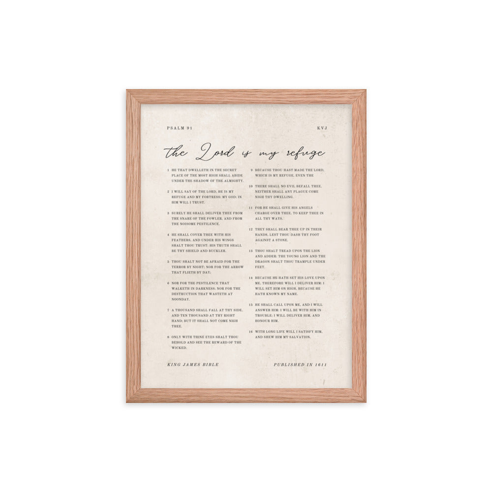 Psalm 91 KJV Entire Chapter On Beige  