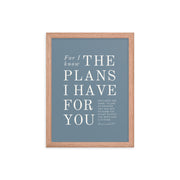 Jeremiah 29:11 Warm Blues Slate Gray Blue 12x16