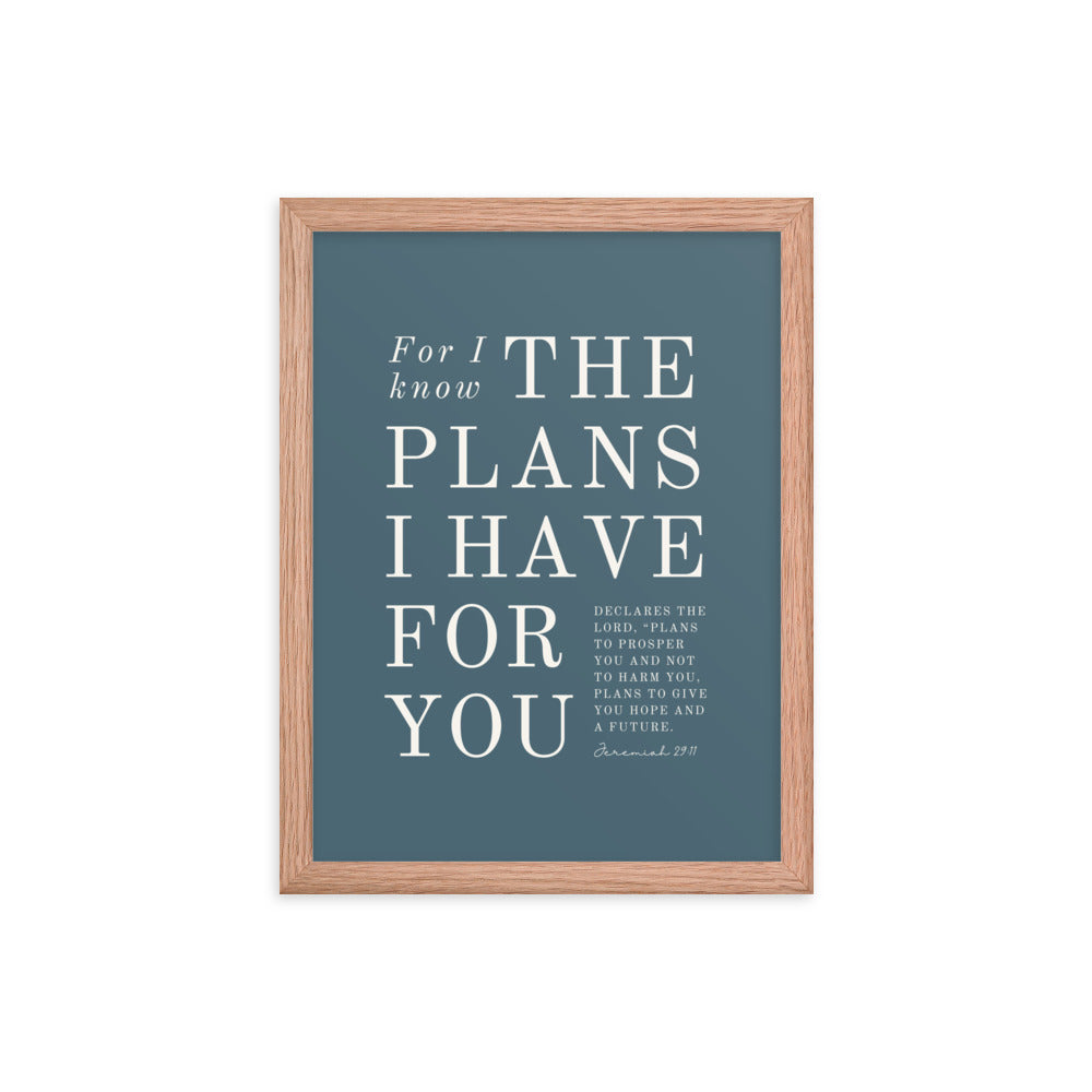 Jeremiah 29:11 Warm Blues Cadet Blue 12x16