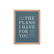 Jeremiah 29:11 Warm Blues Cadet Blue 12x16