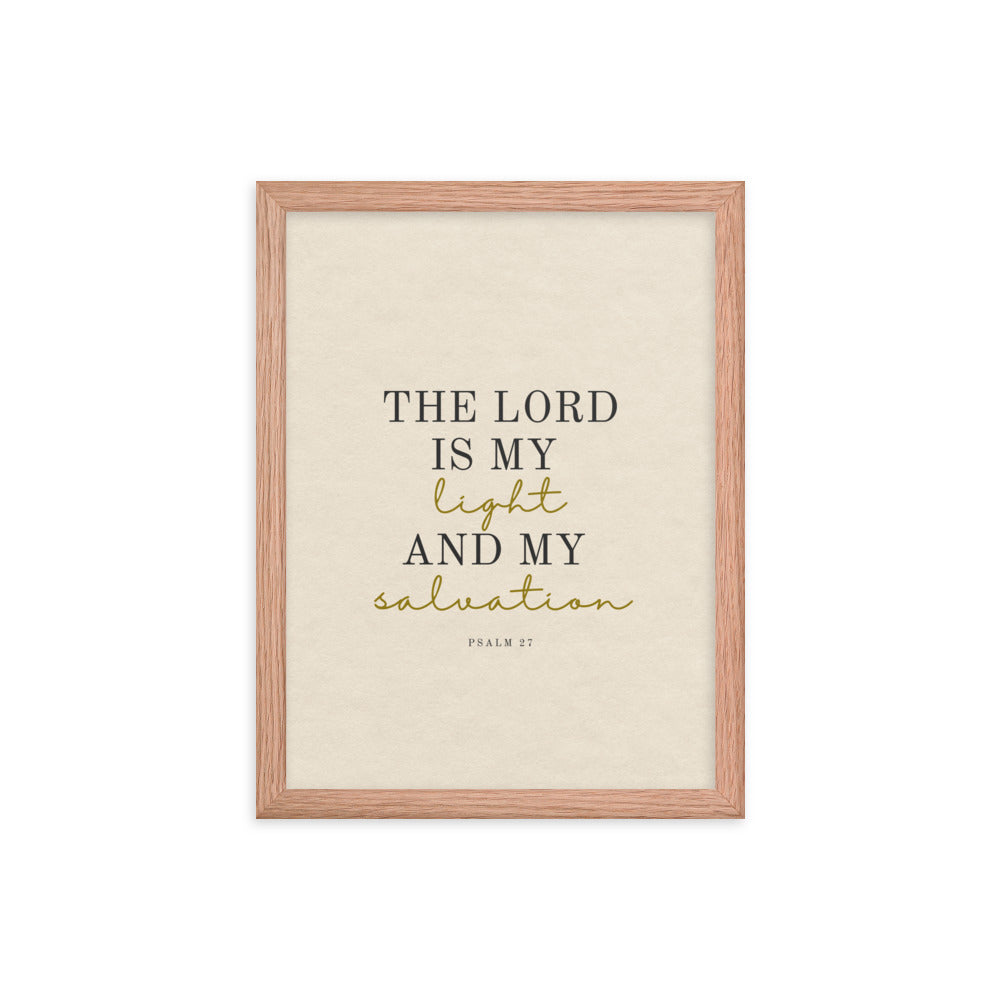 Psalm 27 Quote On light Background 12x16