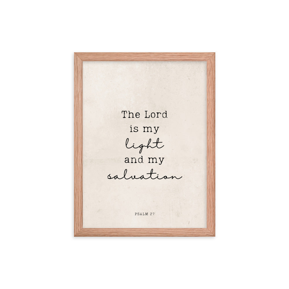 Psalm 27 Quote In Print And Script Lettering On Beige  