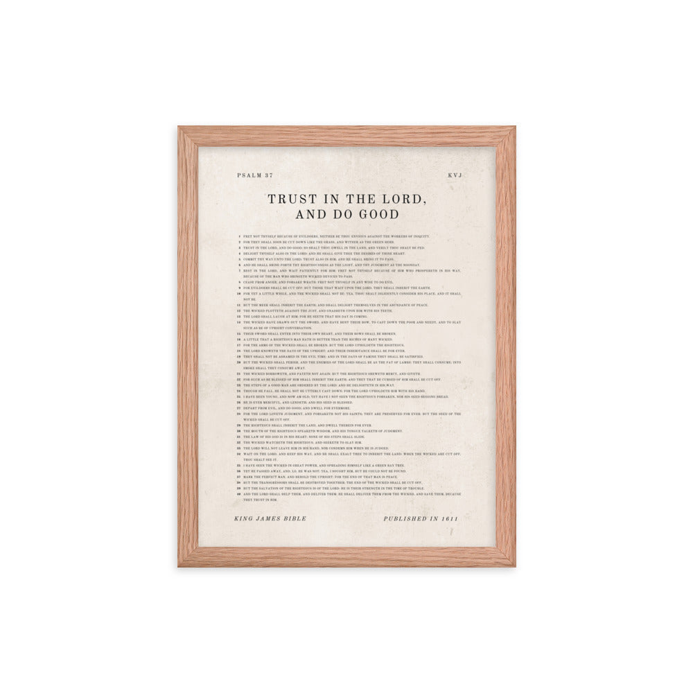 Psalm 37 Entire Chapter On Beige  