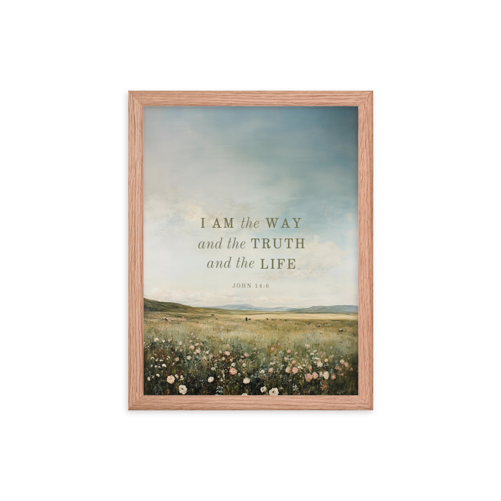 John 14:6 Meadow Dark Text 12X16