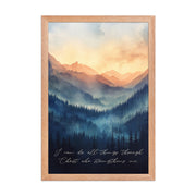 Philippians 4:13 - Mountain Landscape Art  