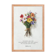 Matthew 5:9 With Flower Bouquet  