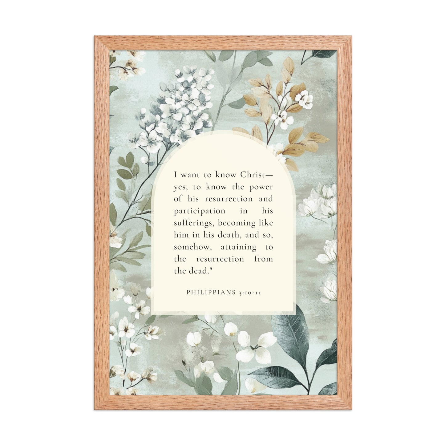 Philippians 3:10-11 –  Vintage Flower Arche  