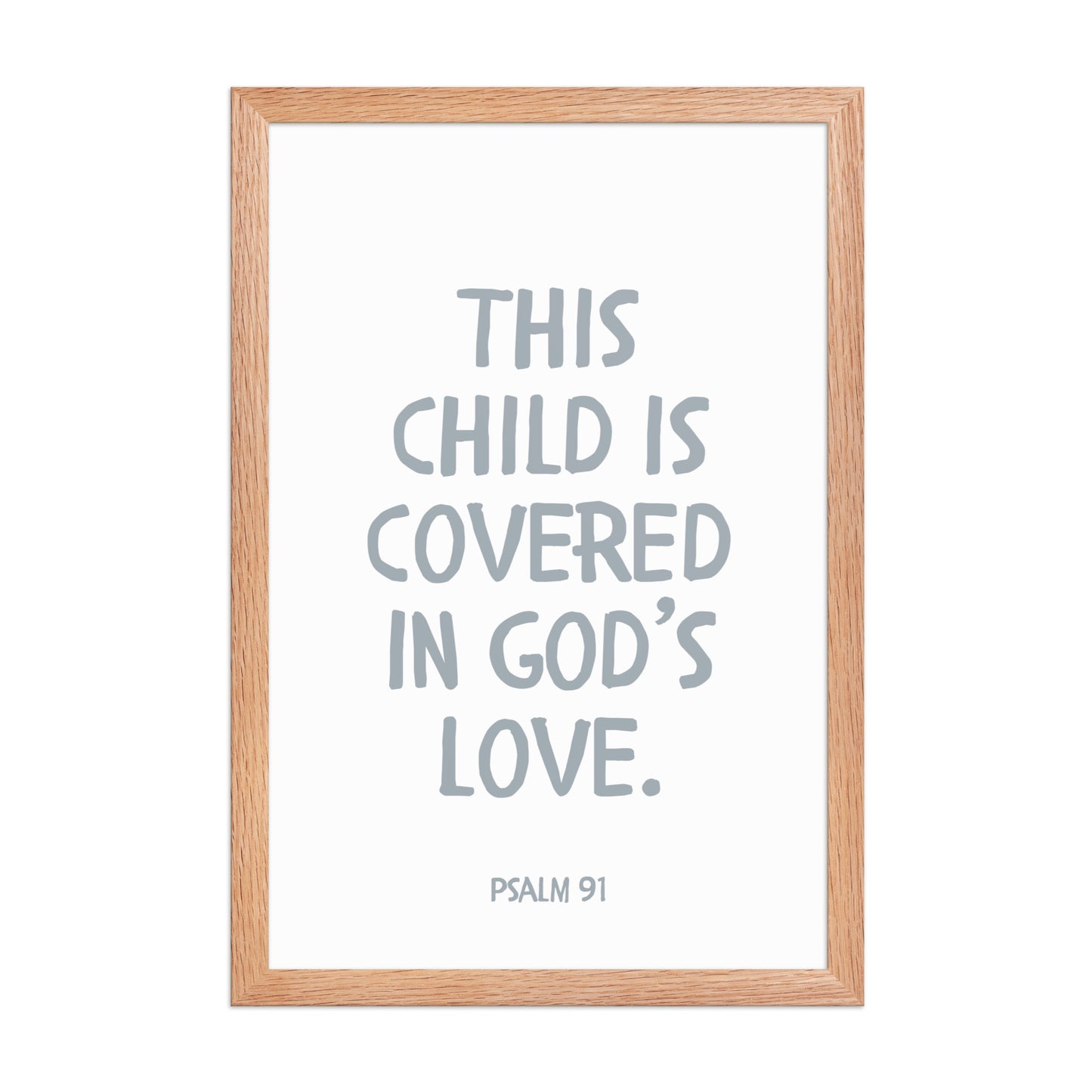 Psalm 91 Verse - A Soft Nursery Wall Art Print