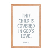 Psalm 91 Verse - A Soft Nursery Wall Art Print