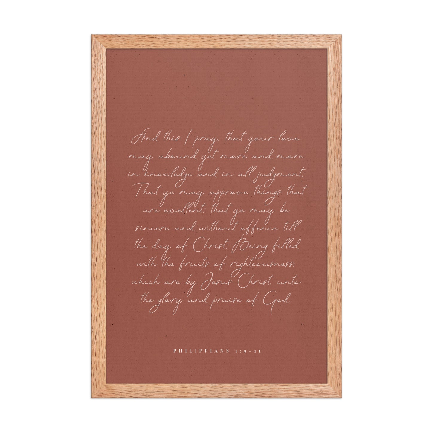 “Abound in Love” – Philippians 1:9–11 KJV Scripture Wall Art