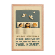 Psalm 4:8 Nursery Wall Art    Unframed Matte Paper / 8″×10″-Unframed Matte Paper / 11″×14″-Unframed Matte Paper / 12″×16″-Unframed Matte Paper / 12″×18″-Unframed Matte Paper / 16″×20″ 