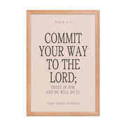Commit Your Way: Psalm 37:5 Premium Matte Bible Verse Art