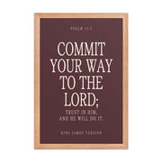 Commit Your Way: Psalm 37:5 Premium Matte Bible Verse Art