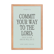 Commit Your Way: Psalm 37:5 Premium Matte Bible Verse Art