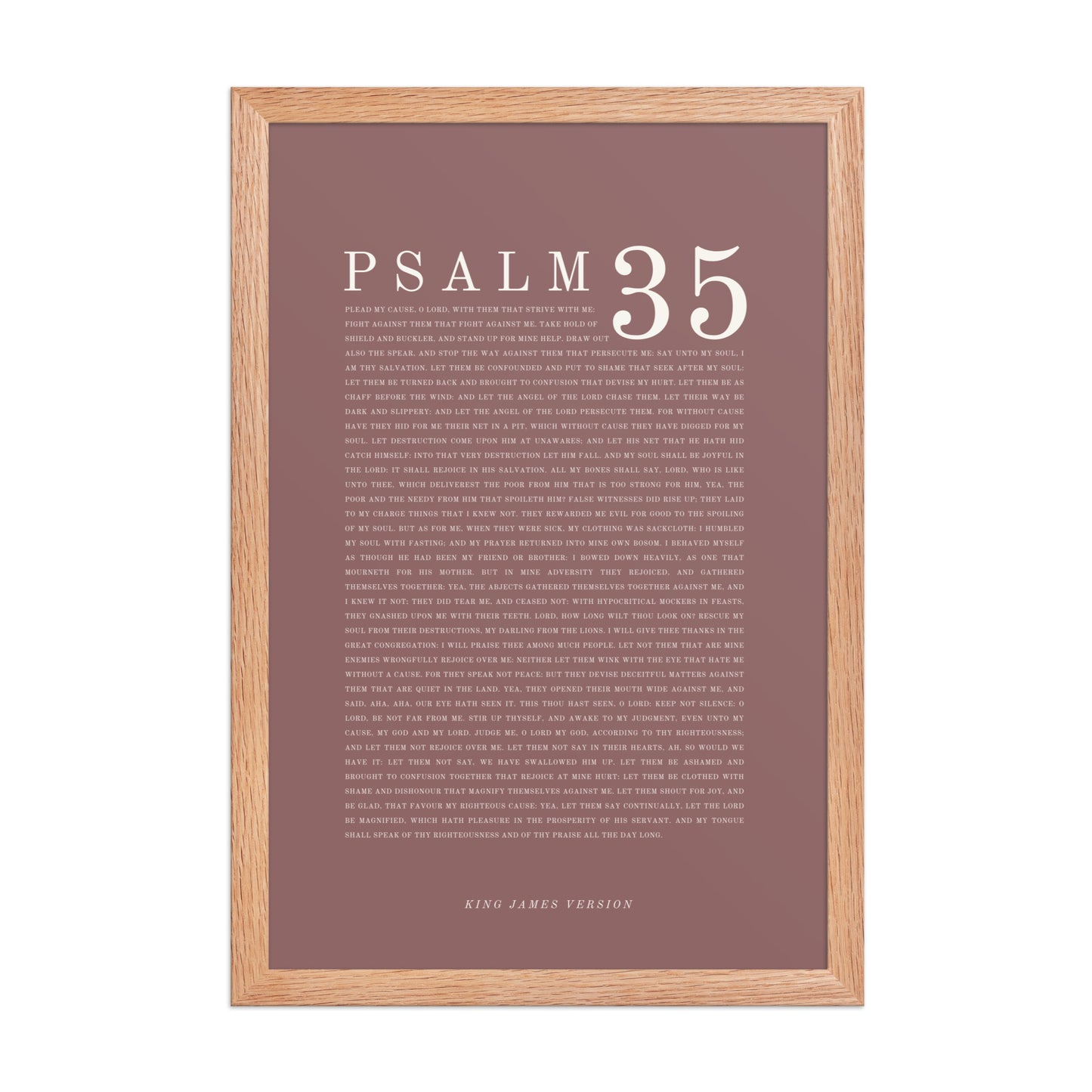 Psalm 35 Full Chapter Wall Art | Complete Scripture Print