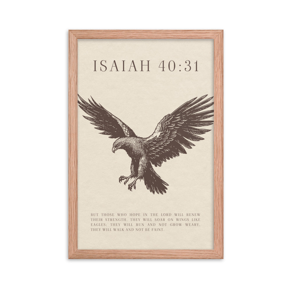 Isaiah 40:31 Eagle On Beige  