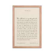 Psalm 23 On Beige Background  