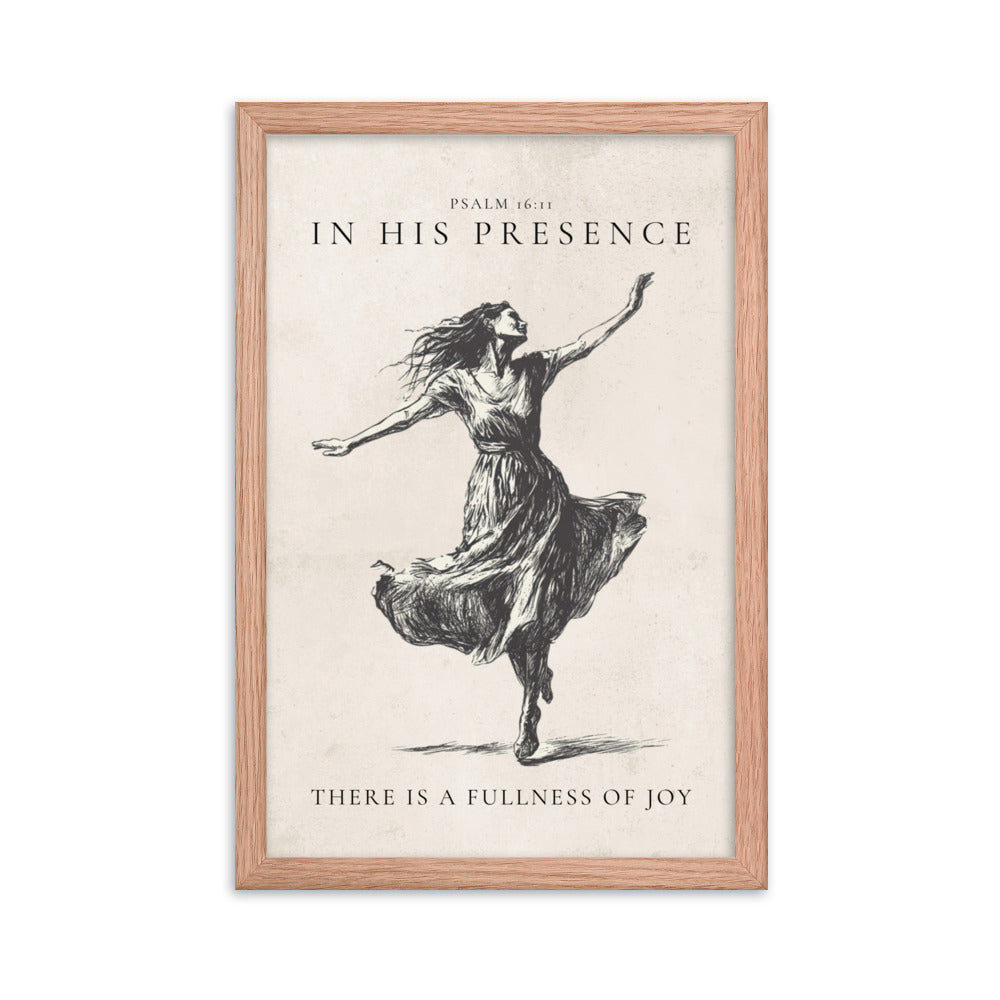 Psalm 16:11 Dancer Art On Beige Background  