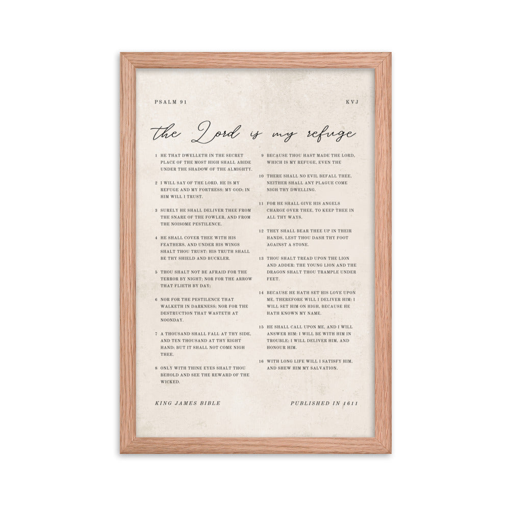 Psalm 91 KJV Entire Chapter On Beige  
