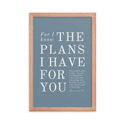Jeremiah 29:11 Warm Blues Slate Gray 12x18